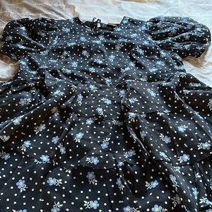 Sandy Liang floral polka dot mini dress